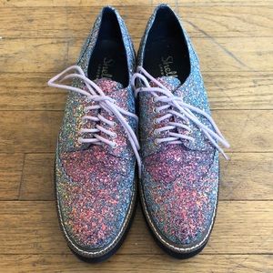 Shellys London Emma Glitter Platform Oxford